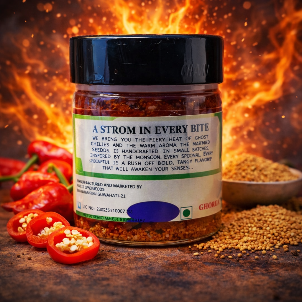 GHOST CHILLI AND MUSTARD SEEDS